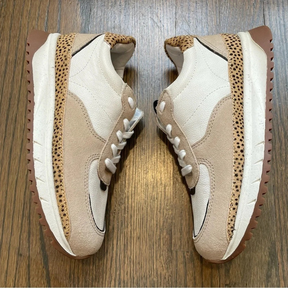Madewell Kickoff Trainer Sneaker in Leather and Spot Dot Calf Hair Women’s 6 - Picture 11 of 11